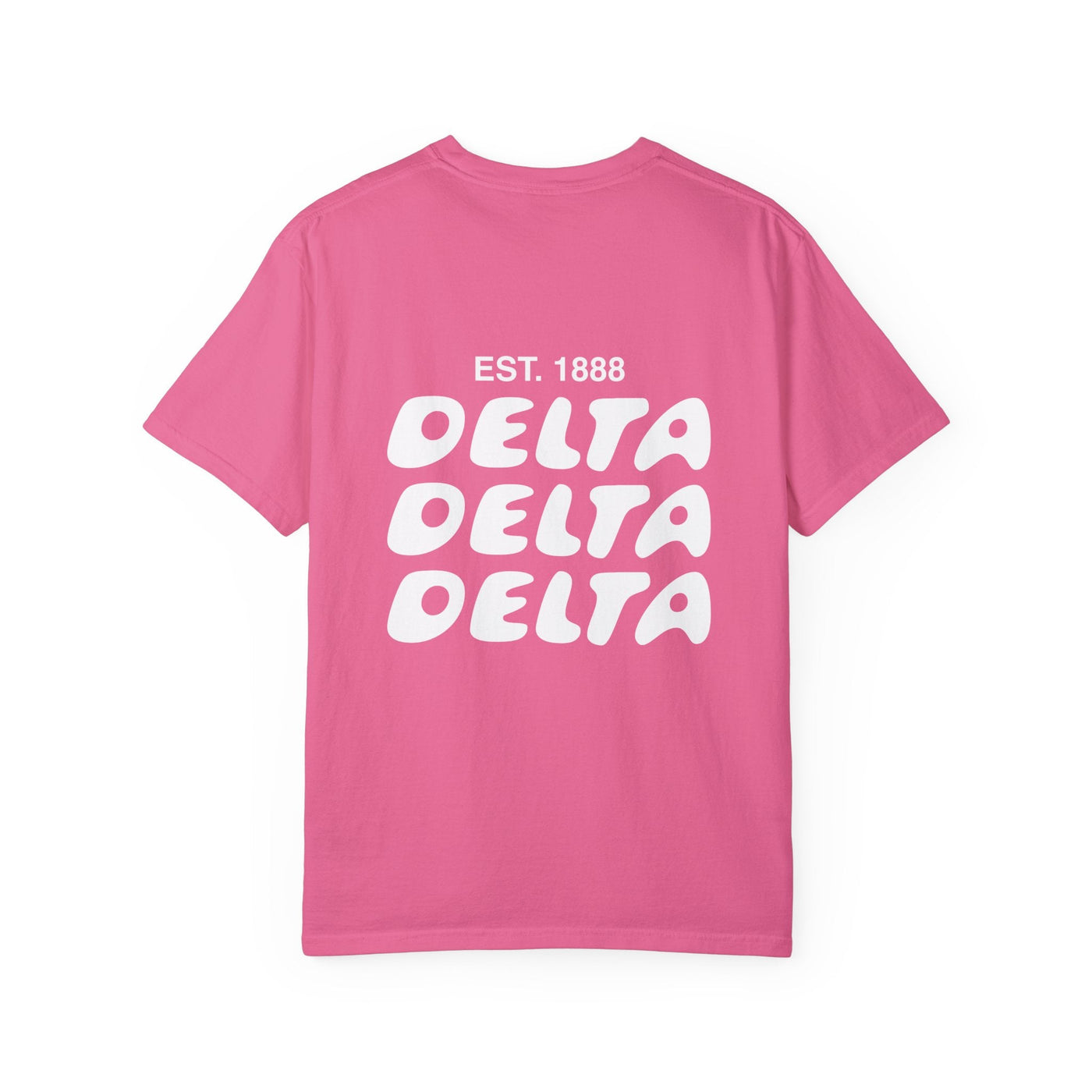 Delta Delta Delta Bubble Letter T-Shirt | Tri Delta Trendy College Greek Custom Oversized Shirt | Big Little Sorority T Shirt Gift