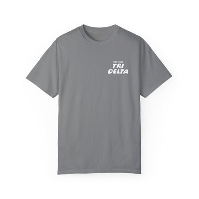 Delta Delta Delta Bubble Letter T-Shirt | Tri Delta Trendy College Greek Custom Oversized Shirt | Big Little Sorority T Shirt Gift