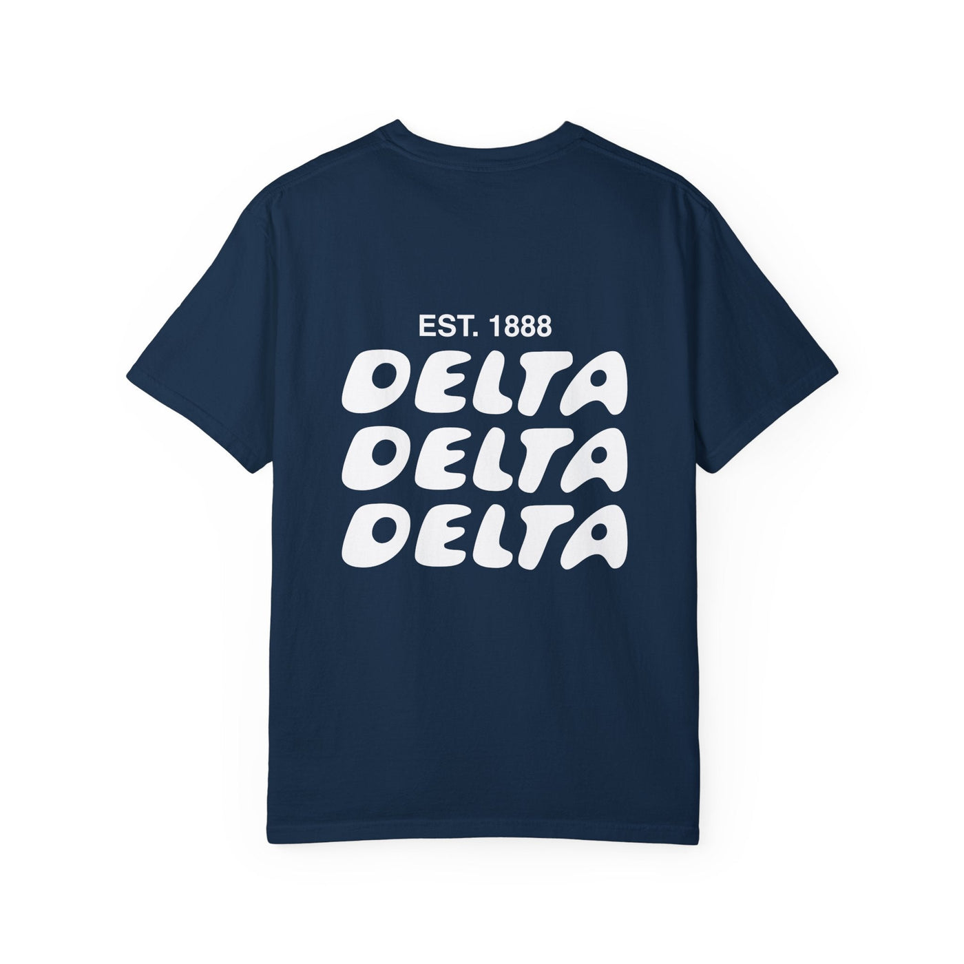 Delta Delta Delta Bubble Letter T-Shirt | Tri Delta Trendy College Greek Custom Oversized Shirt | Big Little Sorority T Shirt Gift