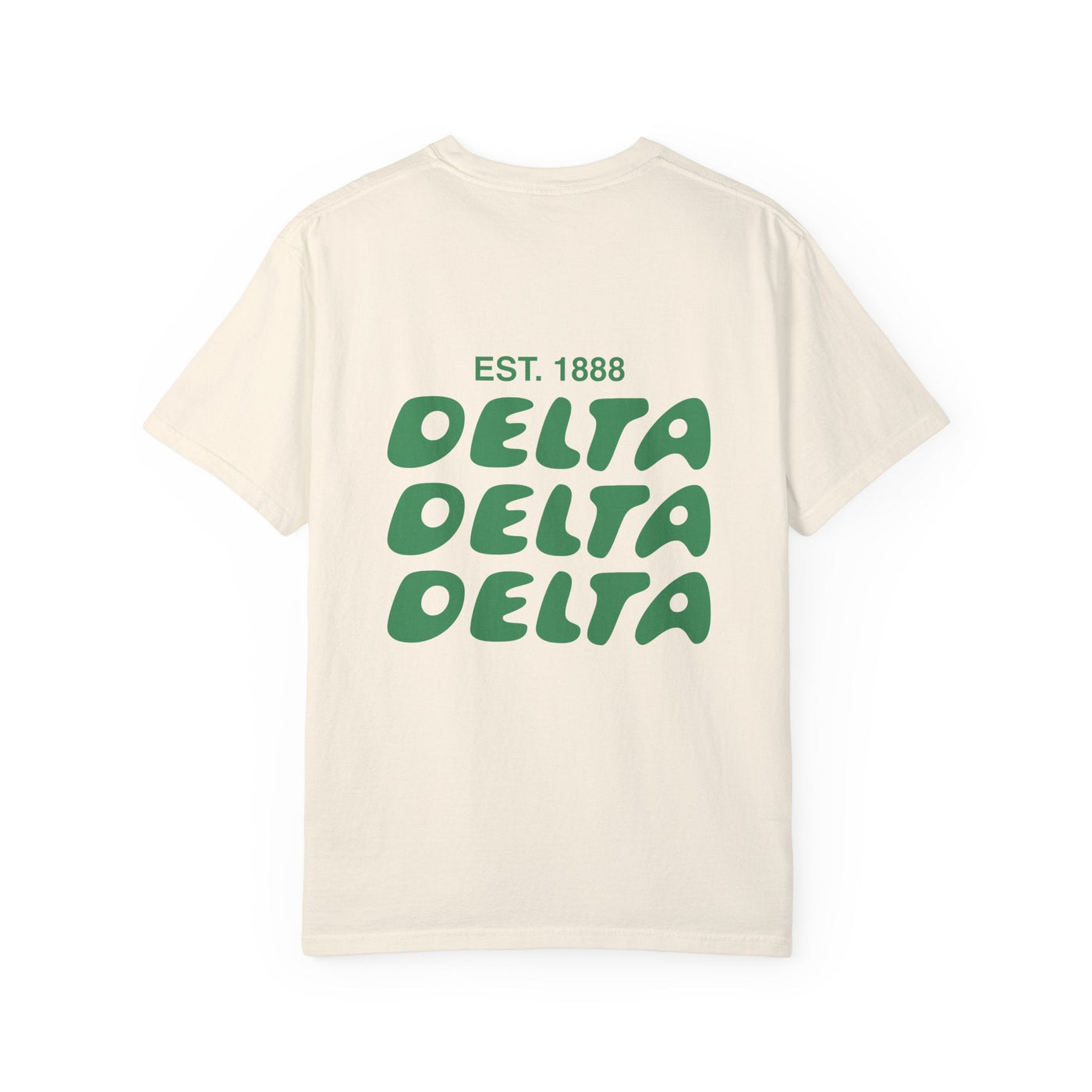 Delta Delta Delta Bubble Letter T-Shirt | Tri Delta Trendy College Greek Custom Oversized Shirt | Big Little Sorority T Shirt Gift