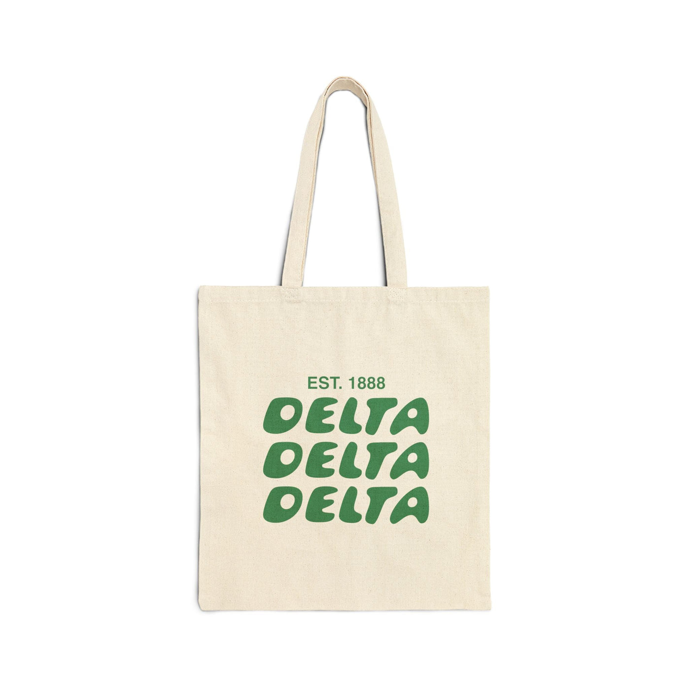 Delta Delta Delta Bubble Text Trendy Tote Bag | Tri Delta College Sorority Beach Bag | Big Little Gift