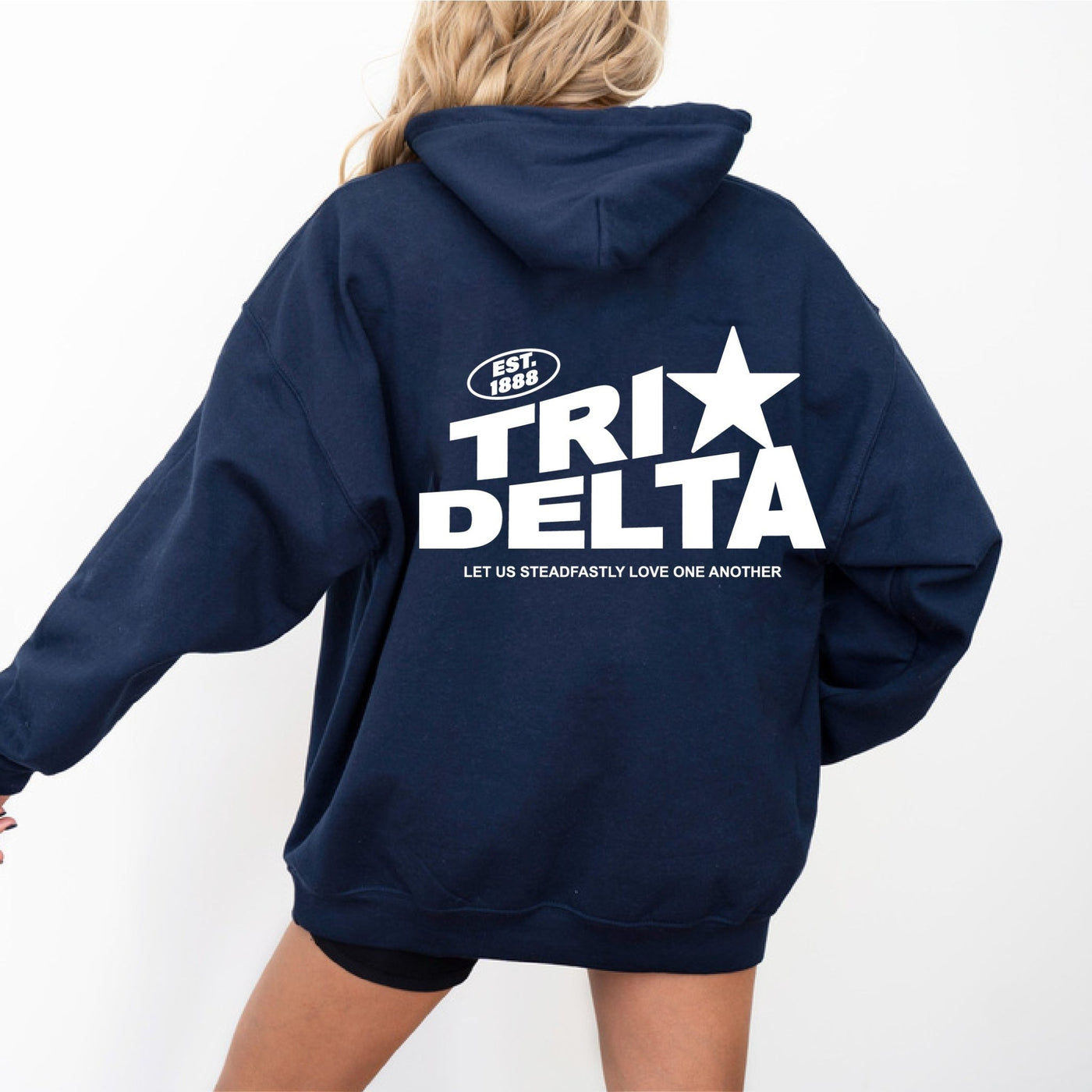 Delta Delta Delta Trendy Star Sorority Hoodie | Tri Delta Cute Sweatshirt | Big Little Gift | Recruitment Gift