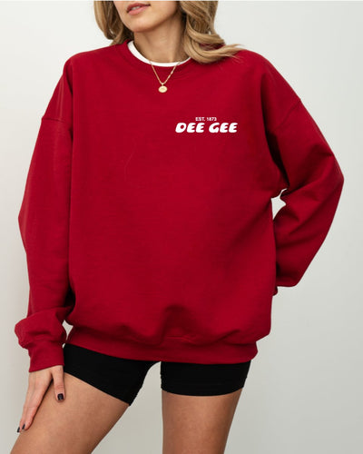 Delta Gamma Bubble Font Sorority Crewneck Sweatshirt | Dee Gee Trendy Sweatshirt | Big Little Gift | Recruitment Gift