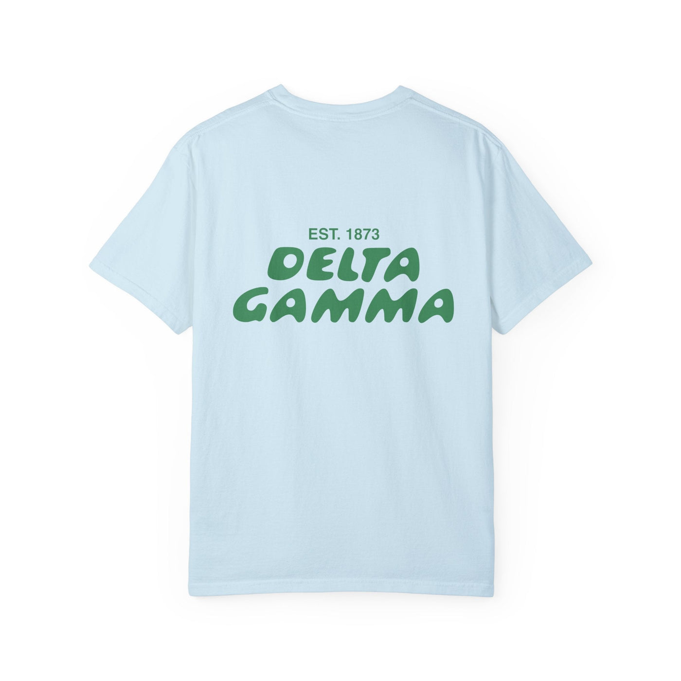 Delta Gamma Bubble Letter T-Shirt | Dee Gee Trendy College Greek Custom Oversized Shirt | Big Little Sorority T Shirt Gift