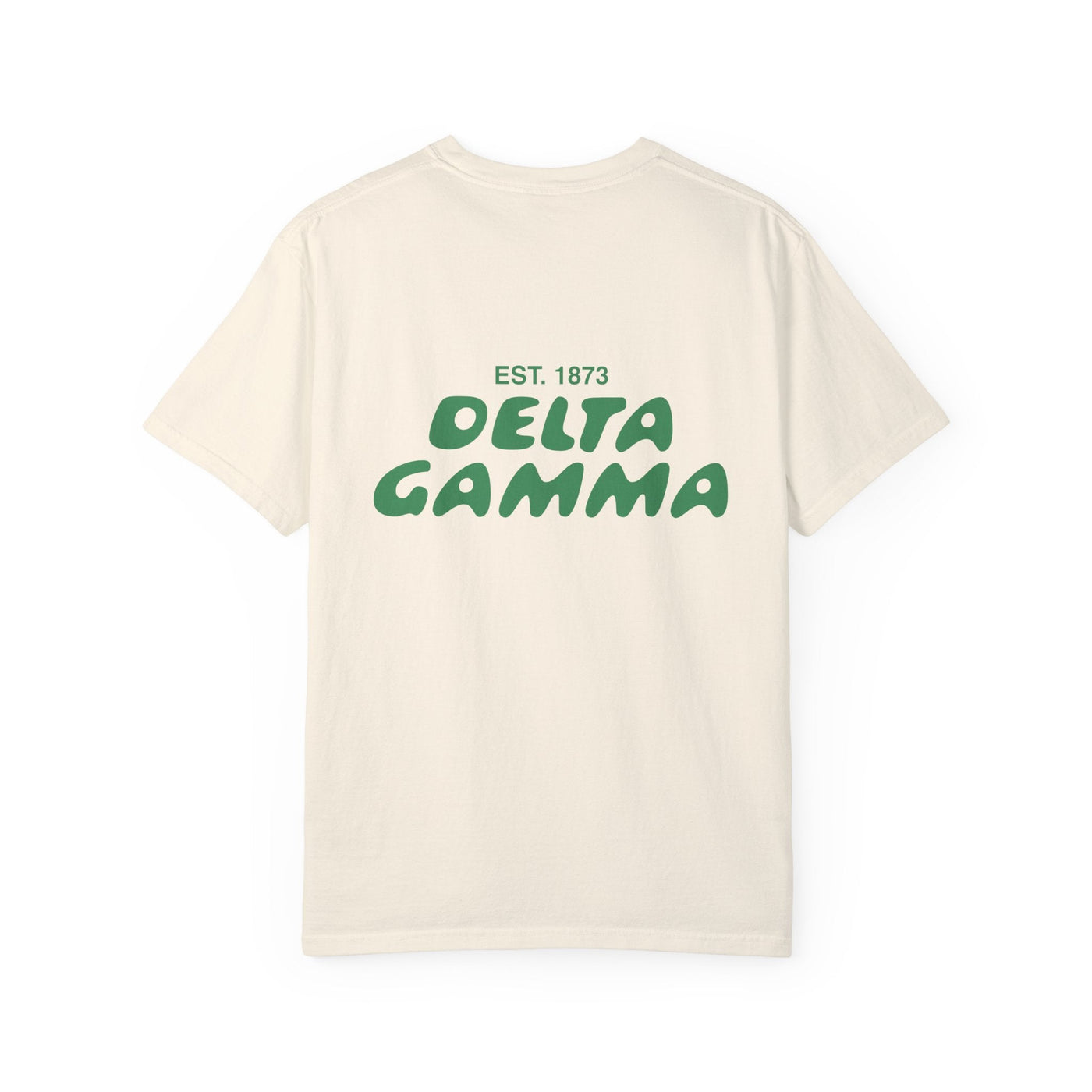 Delta Gamma Bubble Letter T-Shirt | Dee Gee Trendy College Greek Custom Oversized Shirt | Big Little Sorority T Shirt Gift