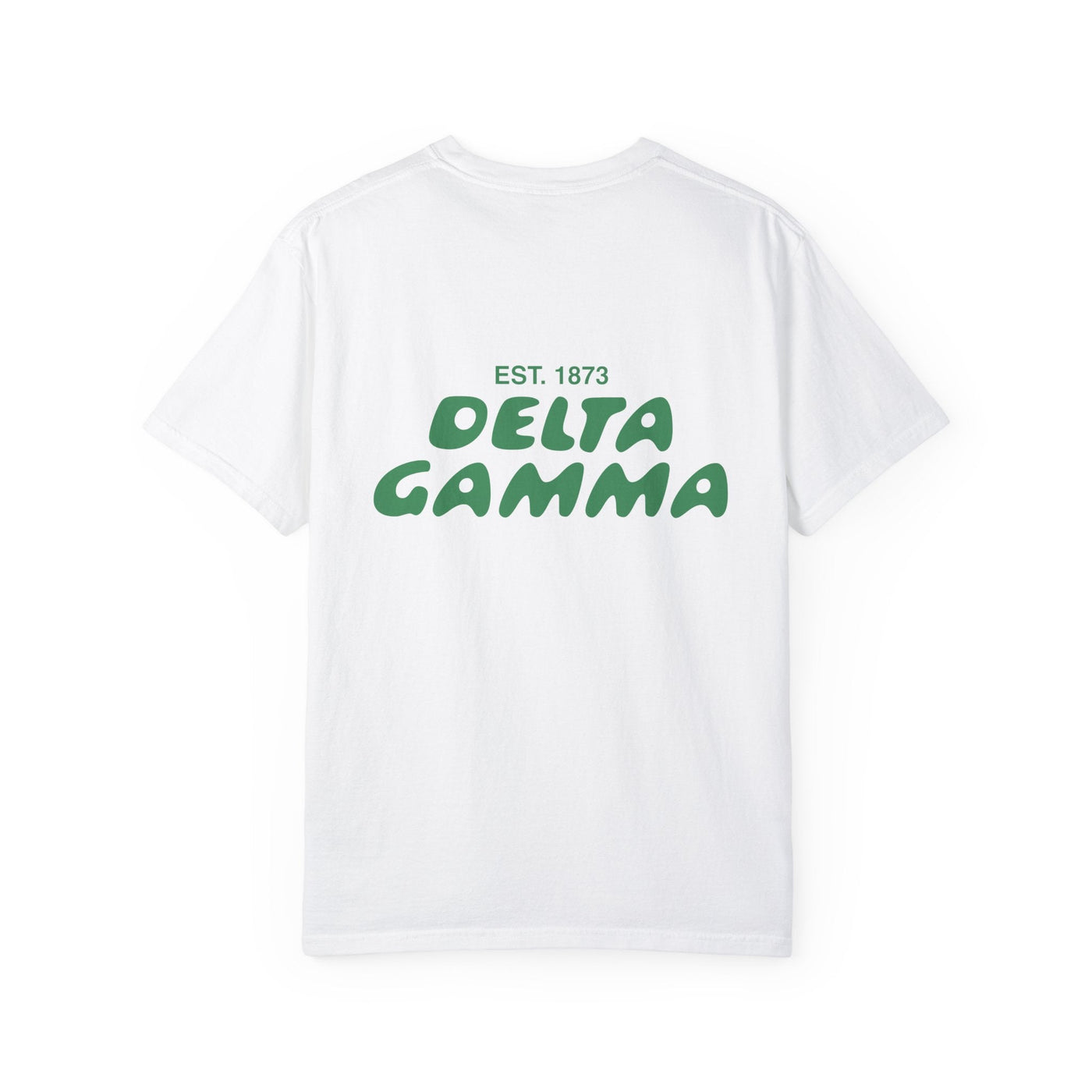 Delta Gamma Bubble Letter T-Shirt | Dee Gee Trendy College Greek Custom Oversized Shirt | Big Little Sorority T Shirt Gift