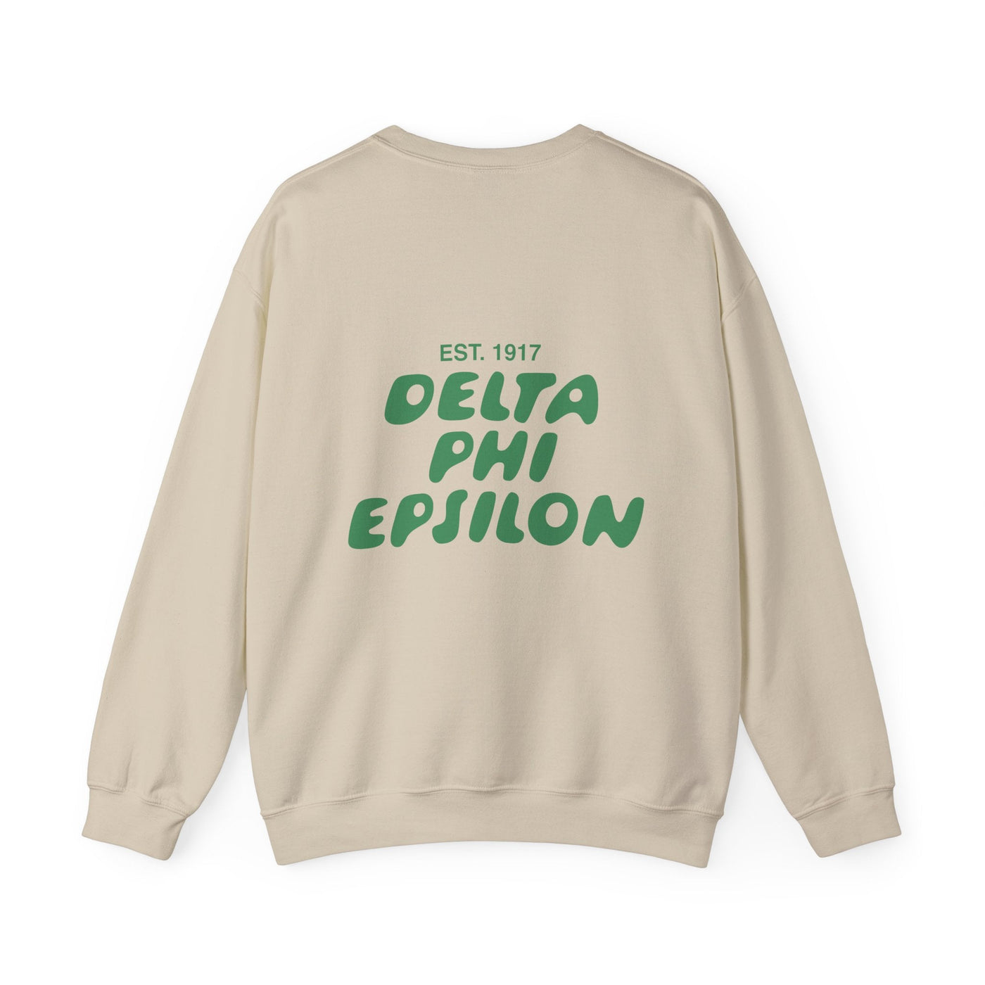 Delta Phi Epsilon Bubble Font Sorority Crewneck Sweatshirt | DPhiE Trendy Sweatshirt | Big Little Gift | Recruitment Gift