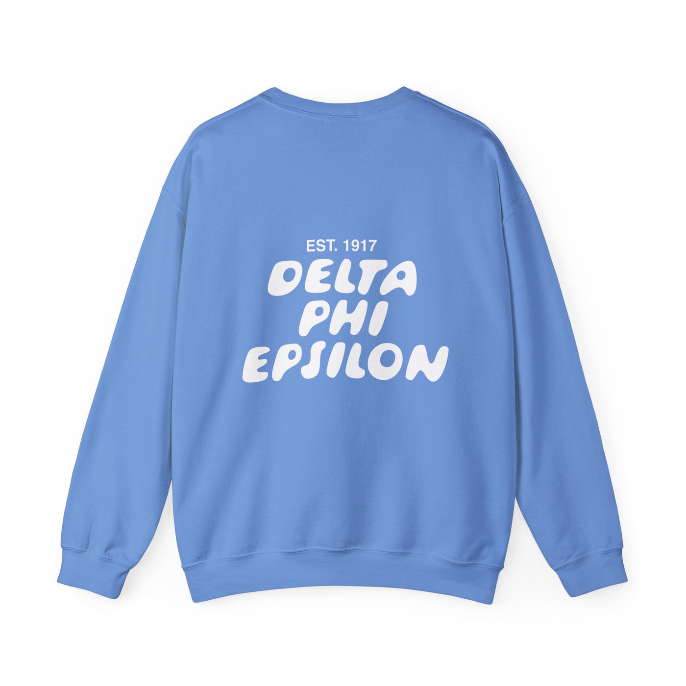 Delta Phi Epsilon Bubble Font Sorority Crewneck Sweatshirt | DPhiE Trendy Sweatshirt | Big Little Gift | Recruitment Gift