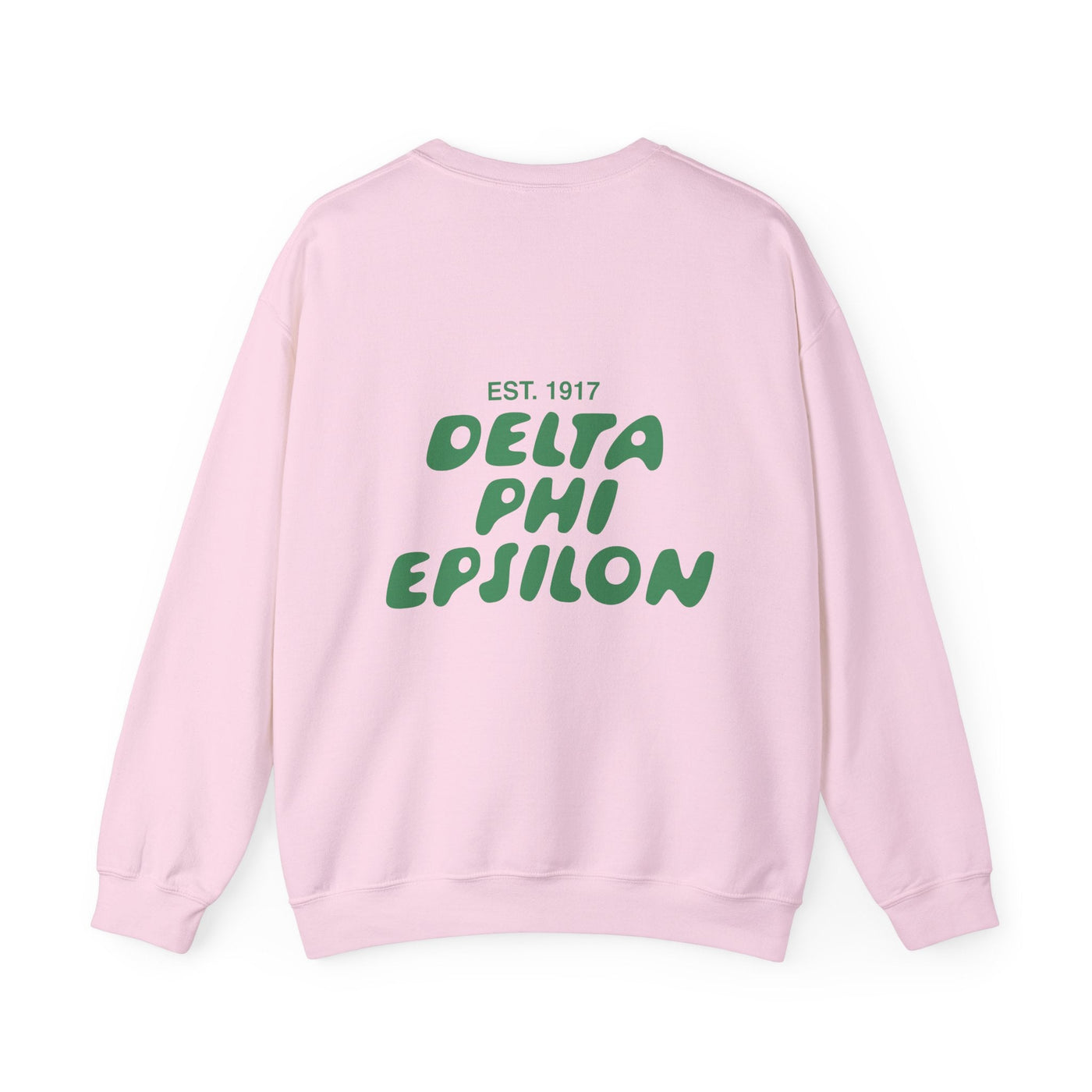 Delta Phi Epsilon Bubble Font Sorority Crewneck Sweatshirt | DPhiE Trendy Sweatshirt | Big Little Gift | Recruitment Gift