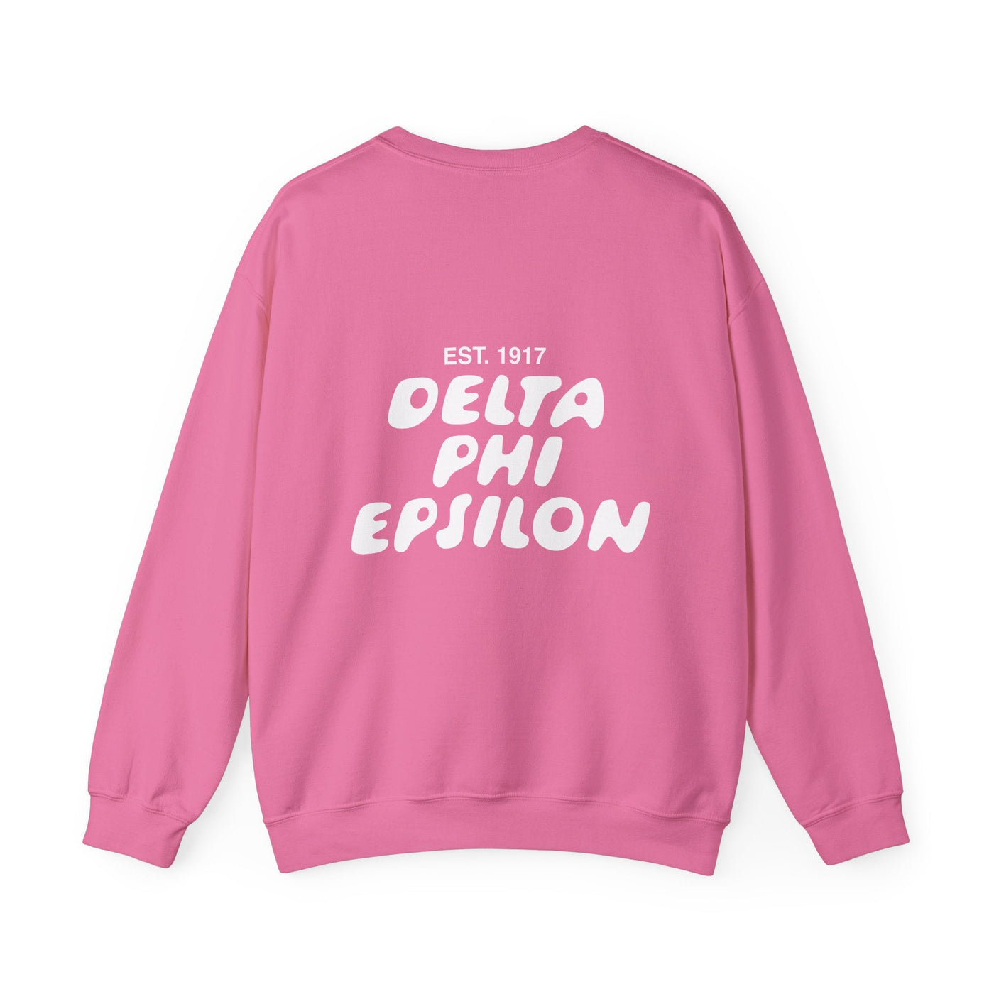 Delta Phi Epsilon Bubble Font Sorority Crewneck Sweatshirt | DPhiE Trendy Sweatshirt | Big Little Gift | Recruitment Gift