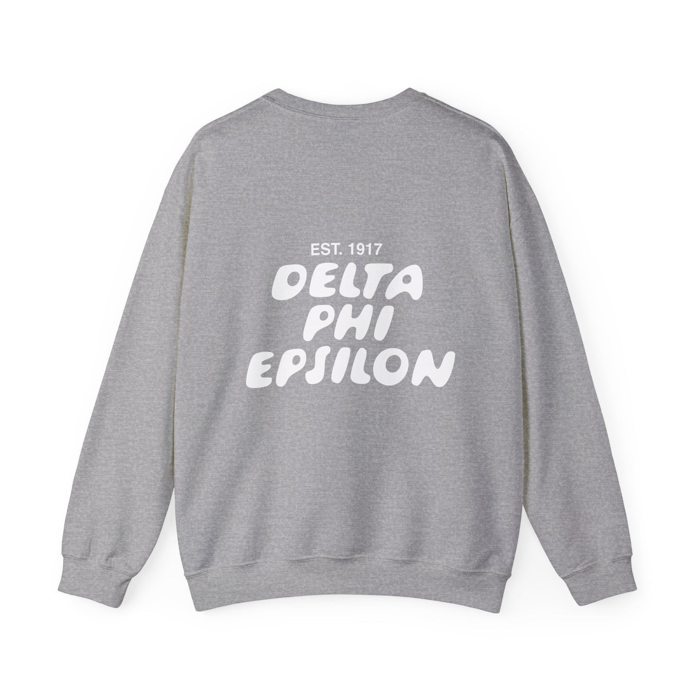 Delta Phi Epsilon Bubble Font Sorority Crewneck Sweatshirt | DPhiE Trendy Sweatshirt | Big Little Gift | Recruitment Gift