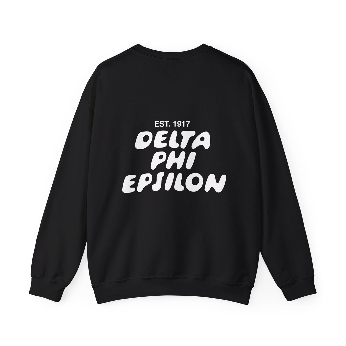 Delta Phi Epsilon Bubble Font Sorority Crewneck Sweatshirt | DPhiE Trendy Sweatshirt | Big Little Gift | Recruitment Gift