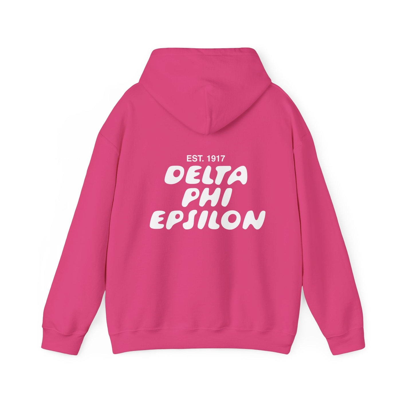 Delta Phi Epsilon Bubble Font Sorority Hoodie | DPhiE Trendy Sweatshirt | Big Little Gift | Recruitment Gift