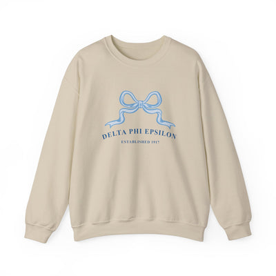 Delta Phi Epsilon Ribbon Sorority Crewneck | DPhiE Trendy Sweatshirt Big Little Recruitment Gift