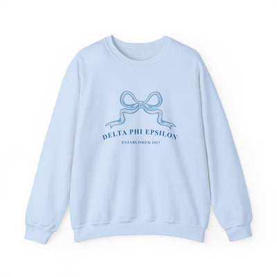 Delta Phi Epsilon Ribbon Sorority Crewneck | DPhiE Trendy Sweatshirt Big Little Recruitment Gift