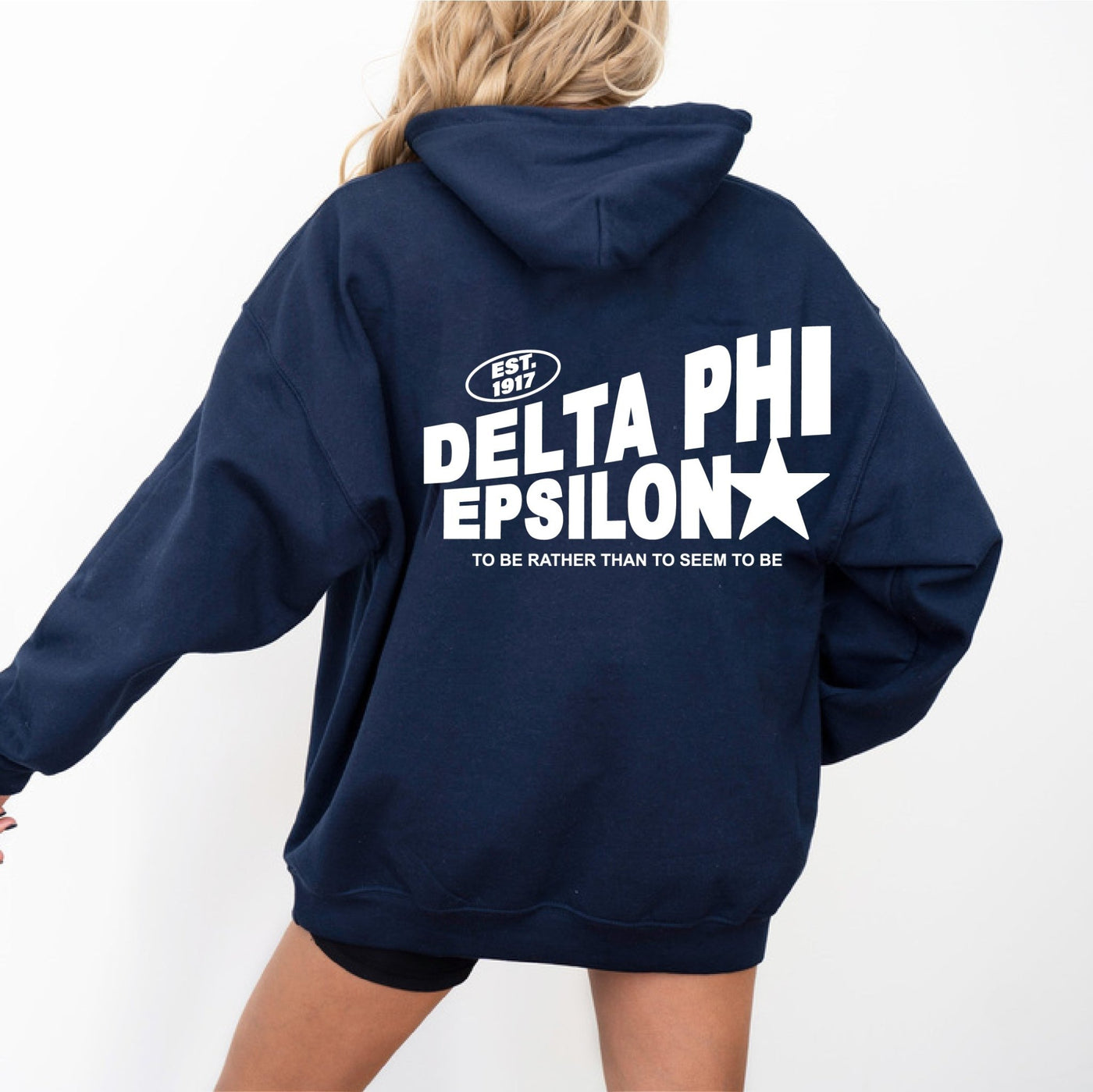 Delta Phi Epsilon Trendy Star Sorority Hoodie | DPhiE Cute Sweatshirt | Big Little Gift | Recruitment Gift