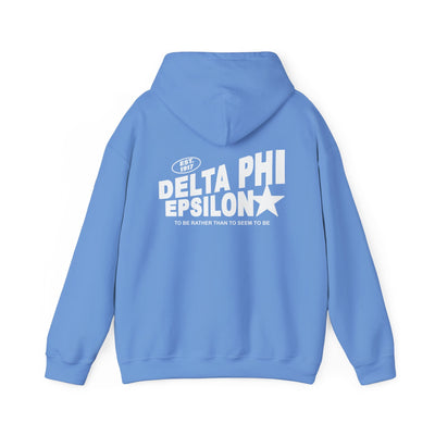 Delta Phi Epsilon Trendy Star Sorority Hoodie | DPhiE Cute Sweatshirt | Big Little Gift | Recruitment Gift