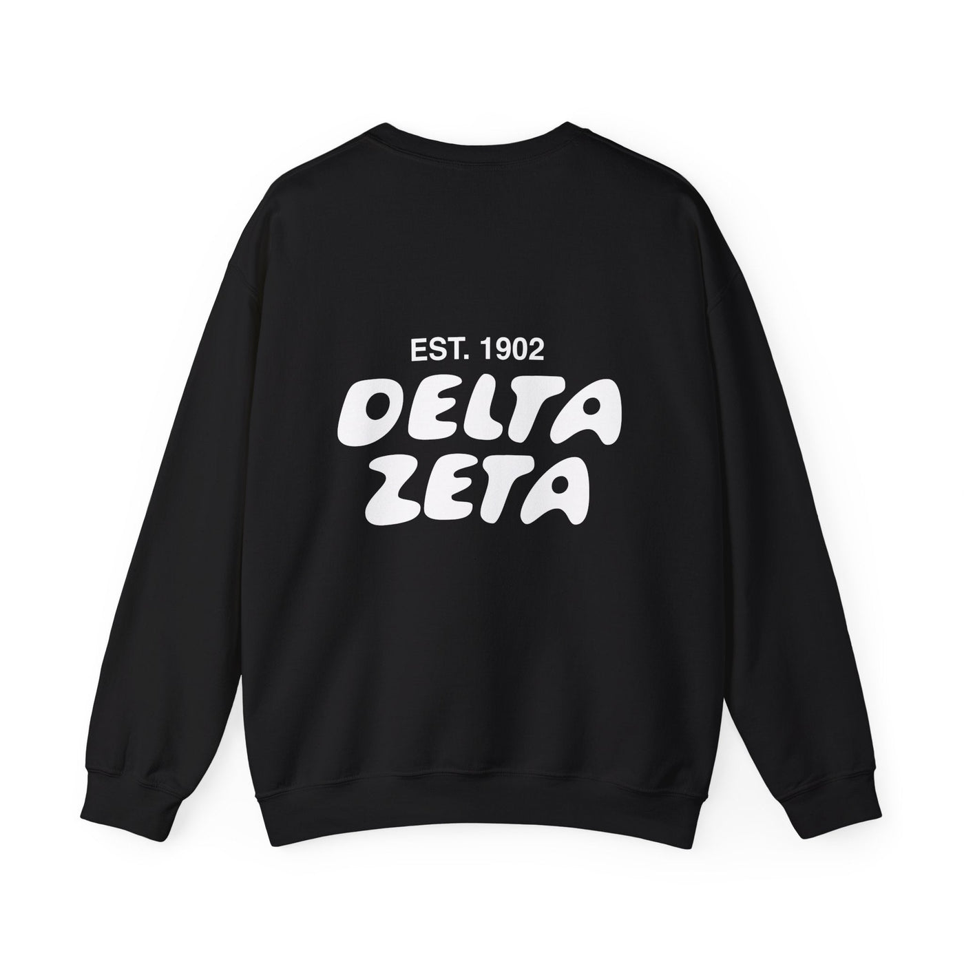 Delta Zeta Bubble Font Sorority Crewneck Sweatshirt | Dee Zee Trendy Sweatshirt | Big Little Gift | Recruitment Gift