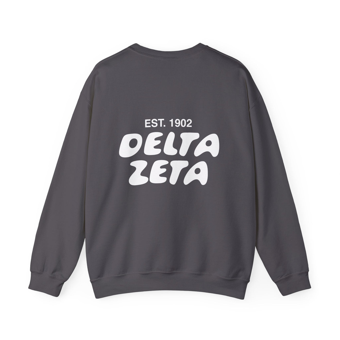 Delta Zeta Bubble Font Sorority Crewneck Sweatshirt | Dee Zee Trendy Sweatshirt | Big Little Gift | Recruitment Gift