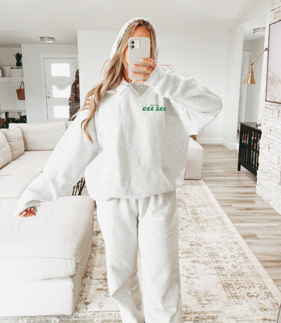 Delta Zeta Bubble Font Sorority Hoodie | Dee Zee Trendy Sweatshirt | Big Little Gift | Recruitment Gift