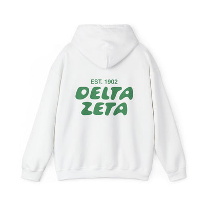 Delta Zeta Bubble Font Sorority Hoodie | Dee Zee Trendy Sweatshirt | Big Little Gift | Recruitment Gift