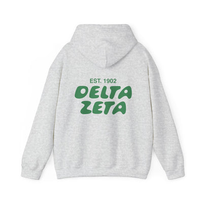 Delta Zeta Bubble Font Sorority Hoodie | Dee Zee Trendy Sweatshirt | Big Little Gift | Recruitment Gift