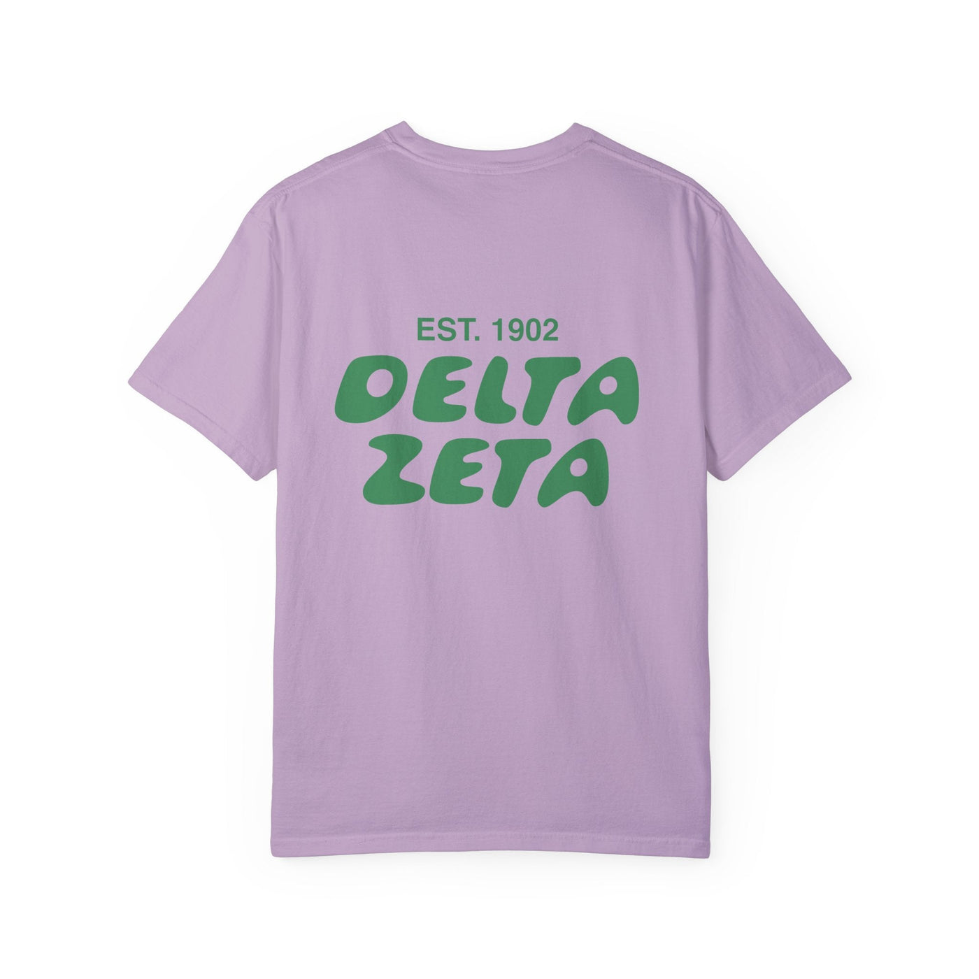 Delta Zeta Bubble Letter T-Shirt | Dee Zee Trendy College Greek Custom Oversized Shirt | Big Little Sorority T Shirt Gift