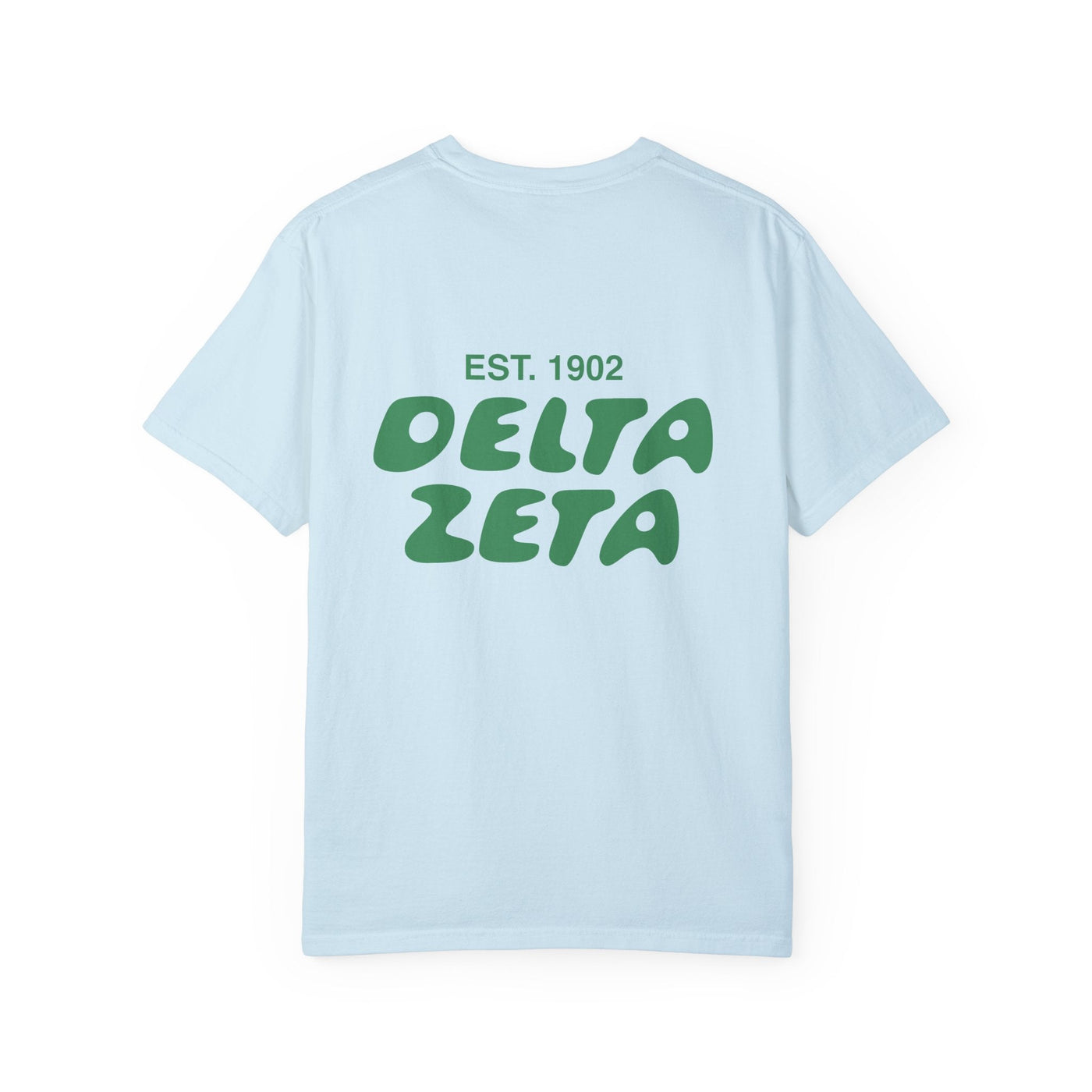 Delta Zeta Bubble Letter T-Shirt | Dee Zee Trendy College Greek Custom Oversized Shirt | Big Little Sorority T Shirt Gift