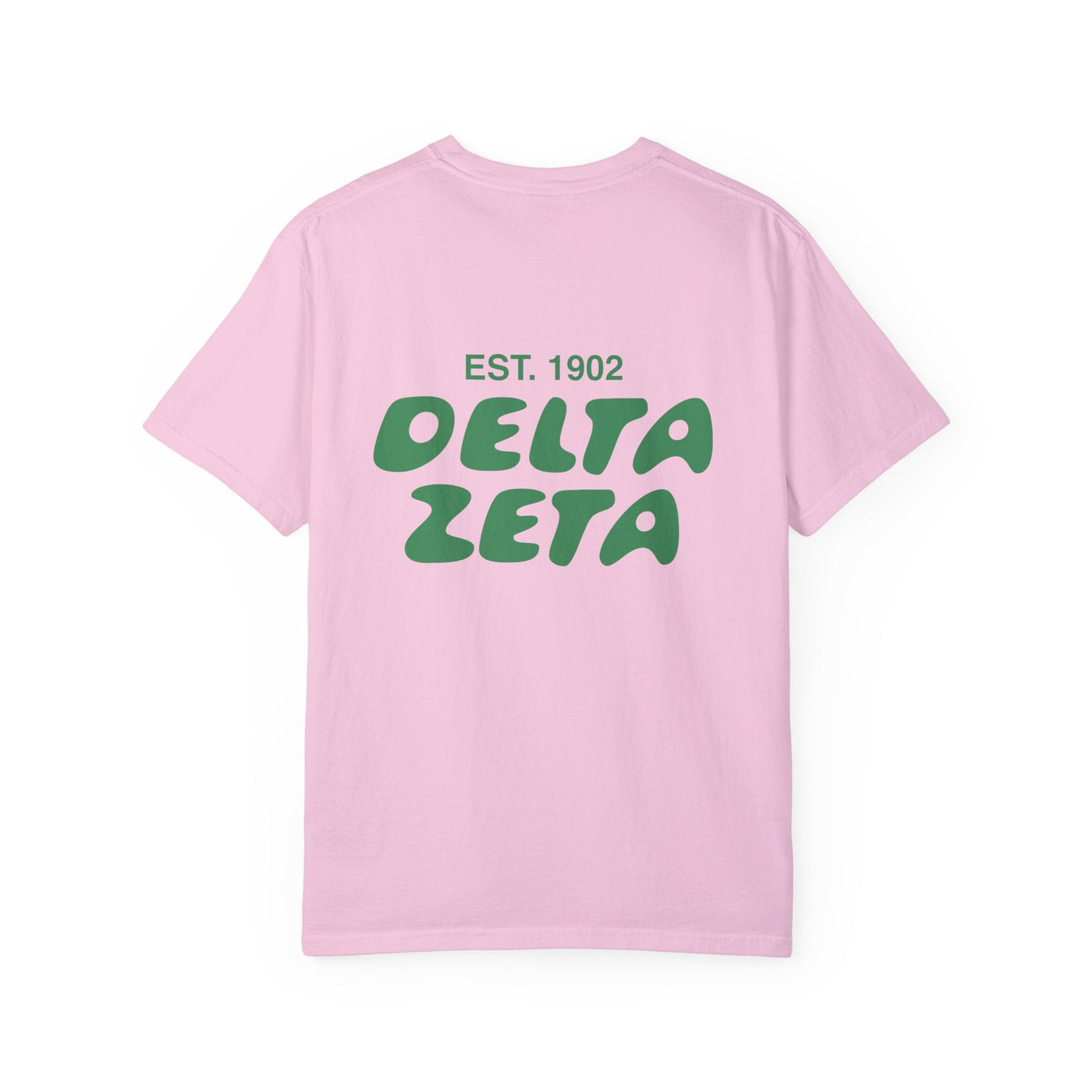 Delta Zeta Bubble Letter T-Shirt | Dee Zee Trendy College Greek Custom Oversized Shirt | Big Little Sorority T Shirt Gift