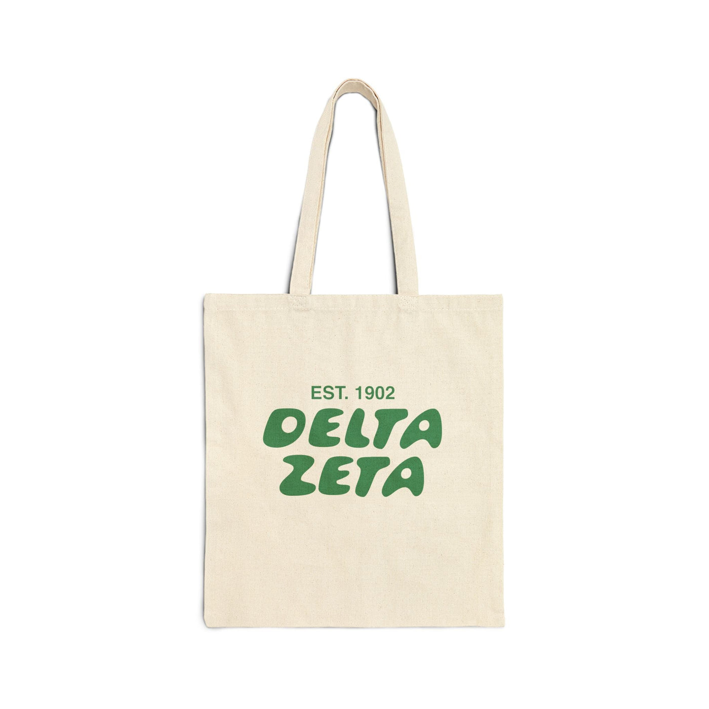 Delta Zeta Bubble Text Trendy Tote Bag | DZ College Sorority Beach Bag | Big Little Gift