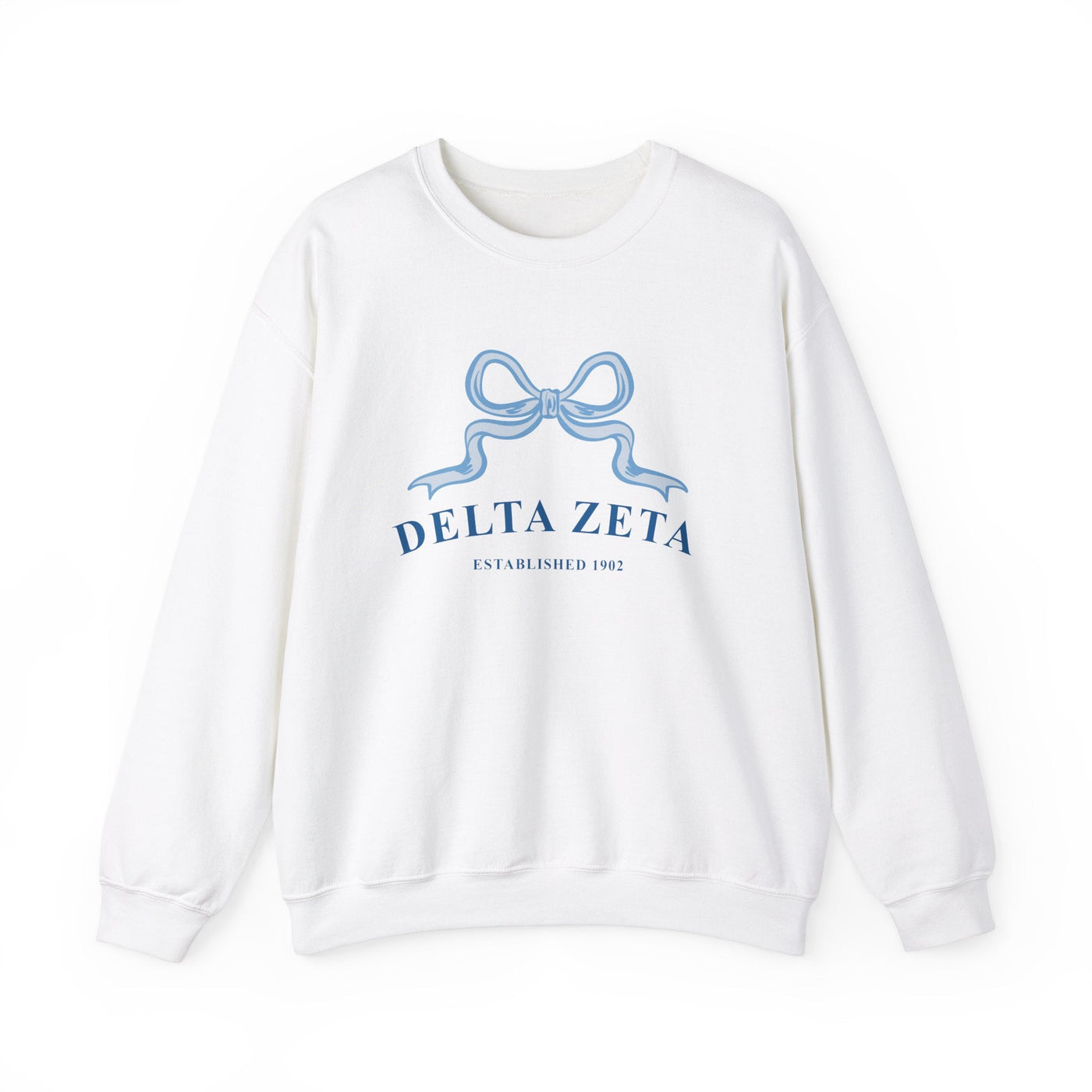 Delta Zeta Ribbon Sorority Crewneck | Dee Zee Trendy Sweatshirt Big Little Recruitment Gift