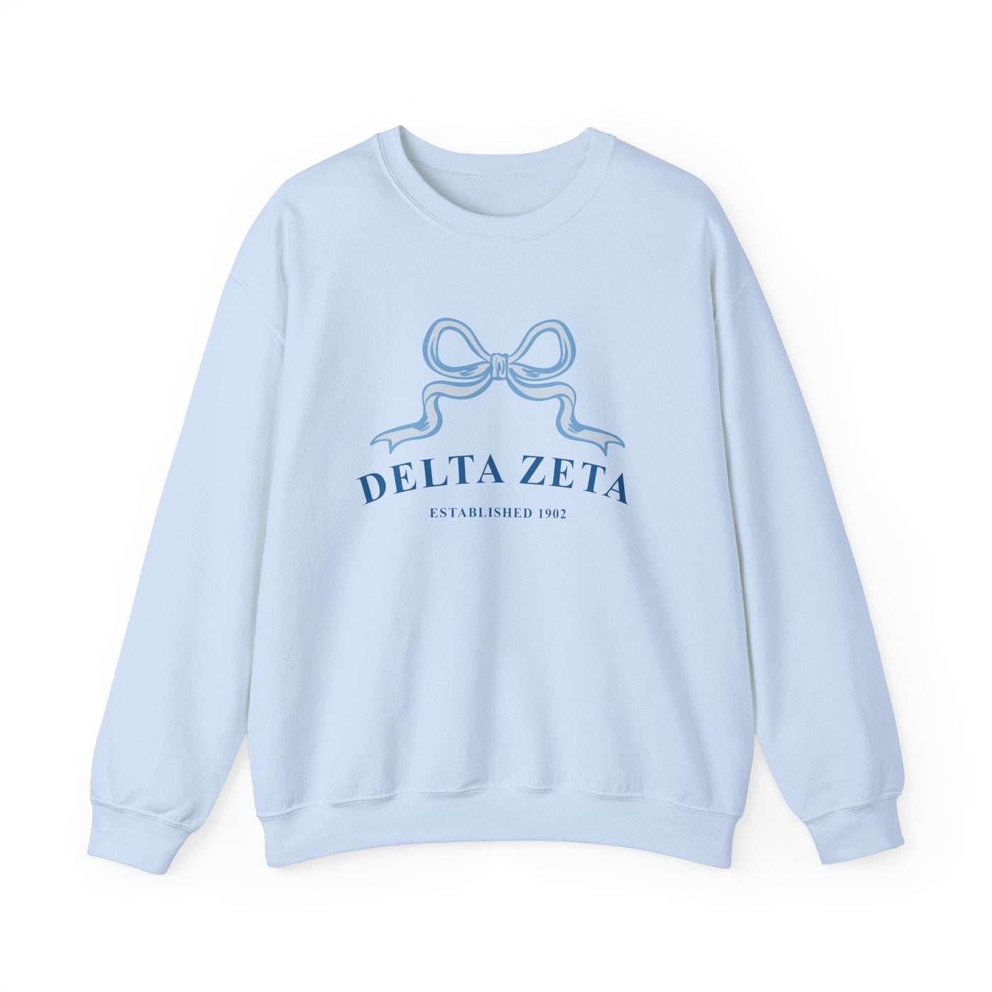 Delta Zeta Ribbon Sorority Crewneck | Dee Zee Trendy Sweatshirt Big Little Recruitment Gift