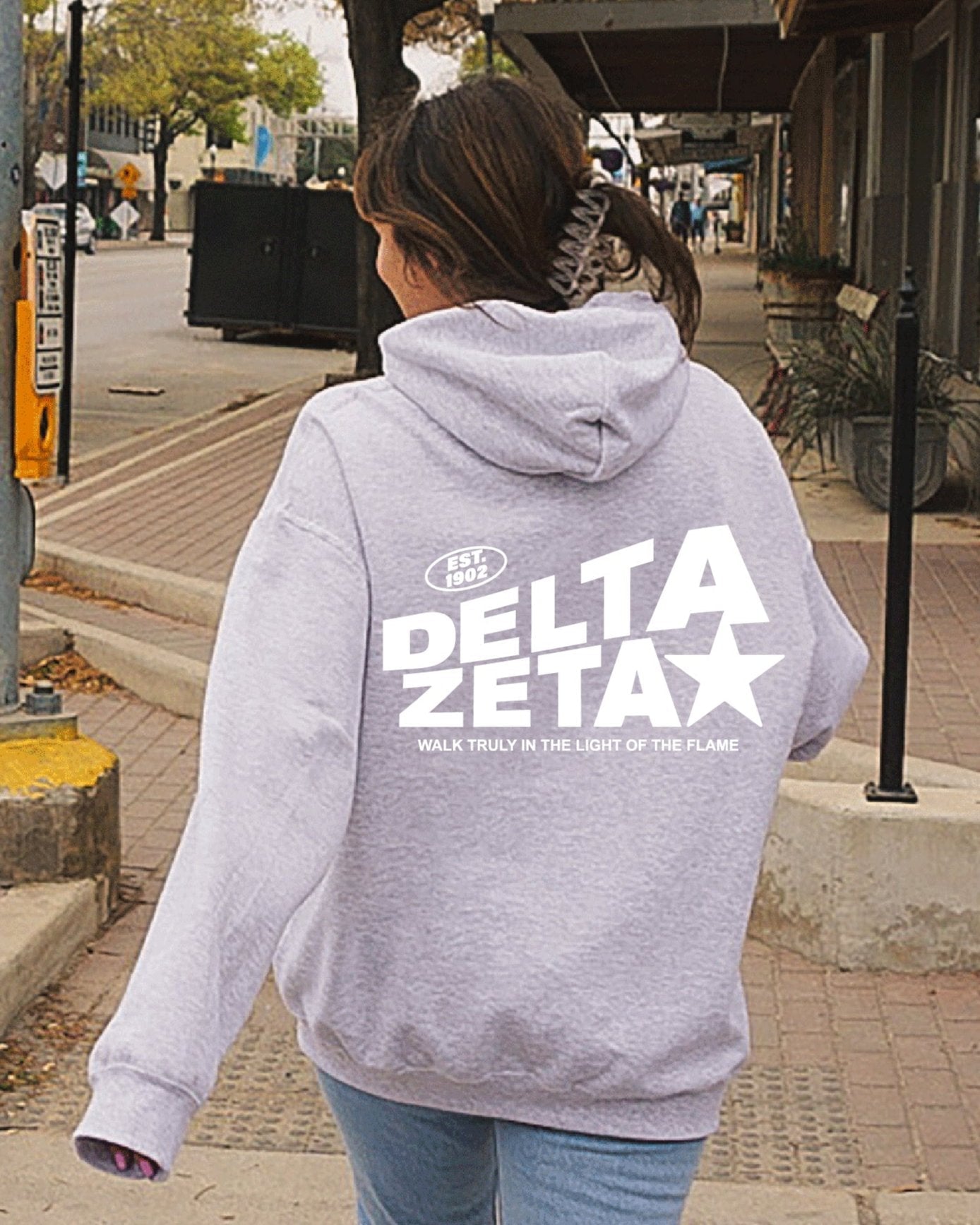 Delta Zeta Trendy Star Sorority Hoodie | Dee Zee Cute Sweatshirt | Big Little Gift | Recruitment Gift