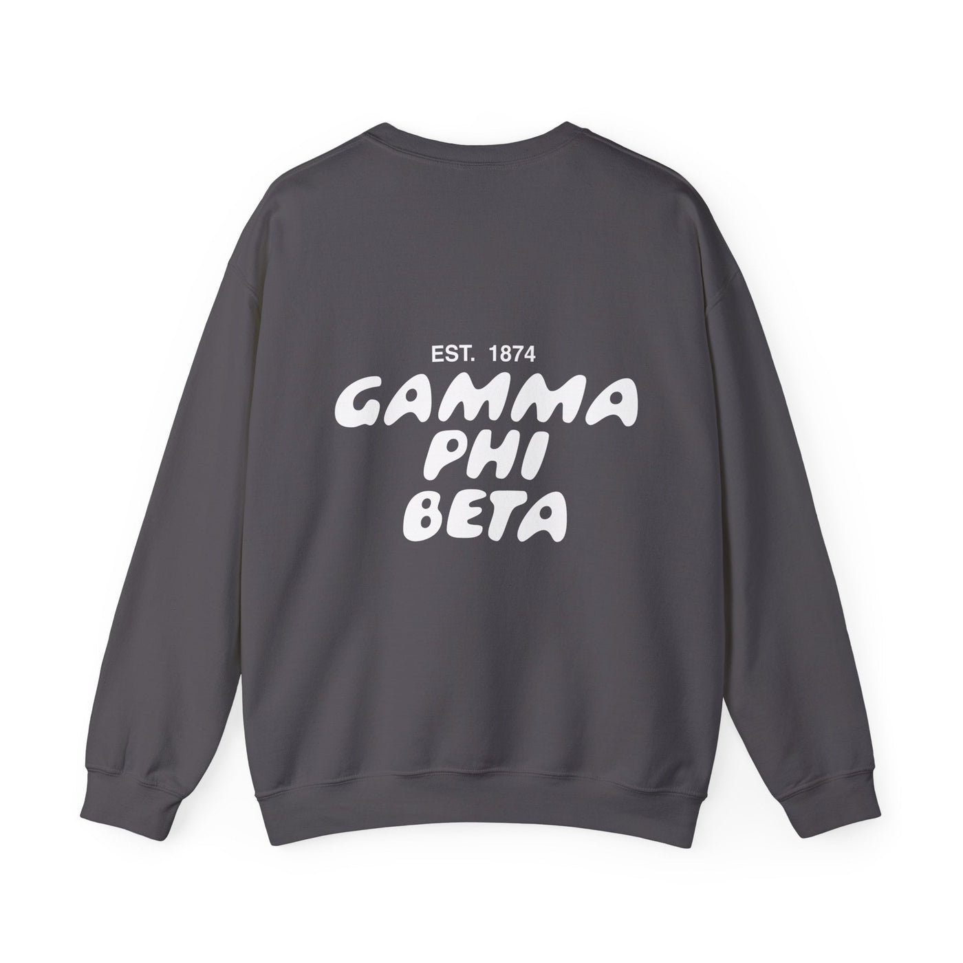 Gamma Phi Beta Bubble Font Sorority Crewneck Sweatshirt | Gamma Phi GPhi Trendy Sweatshirt | Big Little Gift | Recruitment Gift