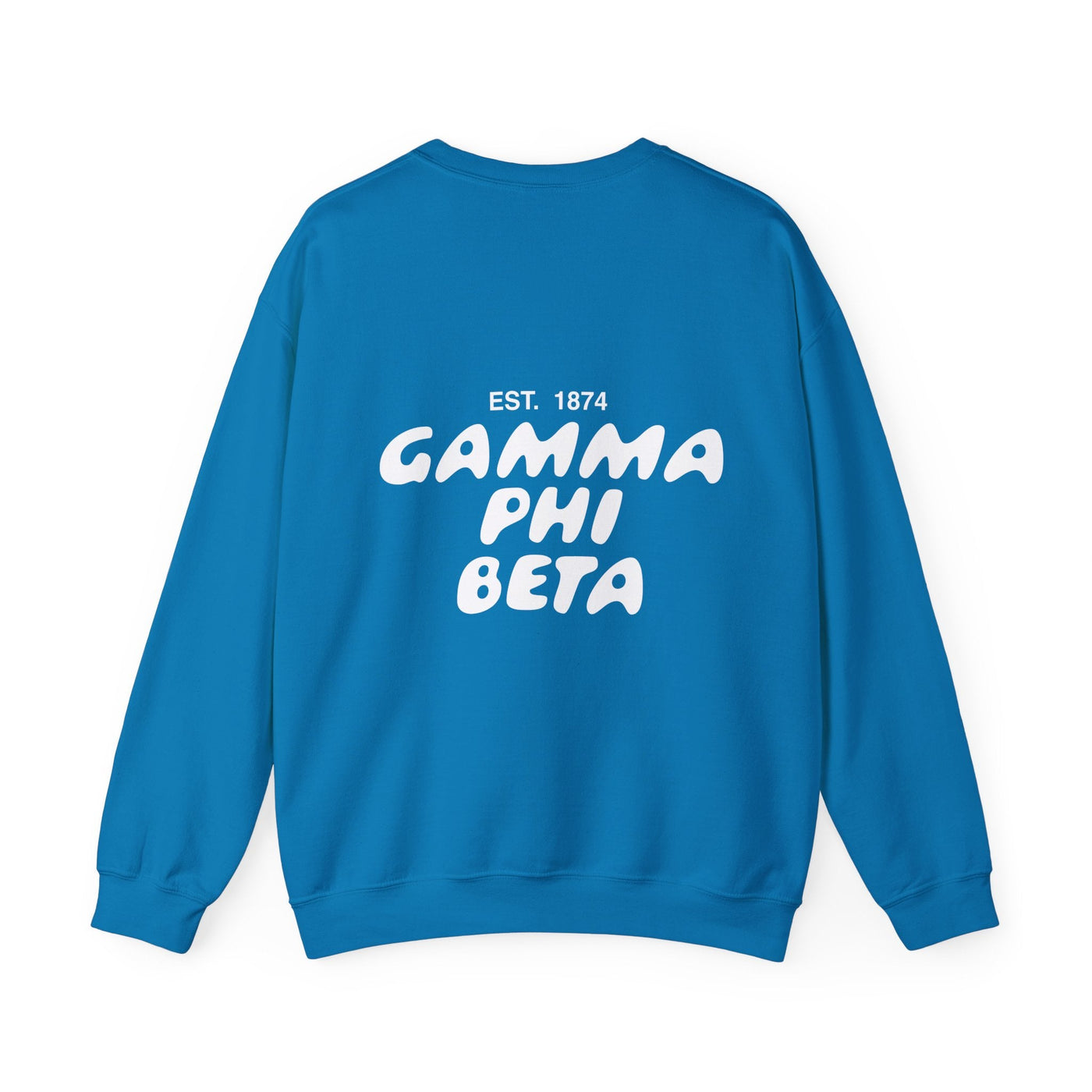 Gamma Phi Beta Bubble Font Sorority Crewneck Sweatshirt | Gamma Phi GPhi Trendy Sweatshirt | Big Little Gift | Recruitment Gift