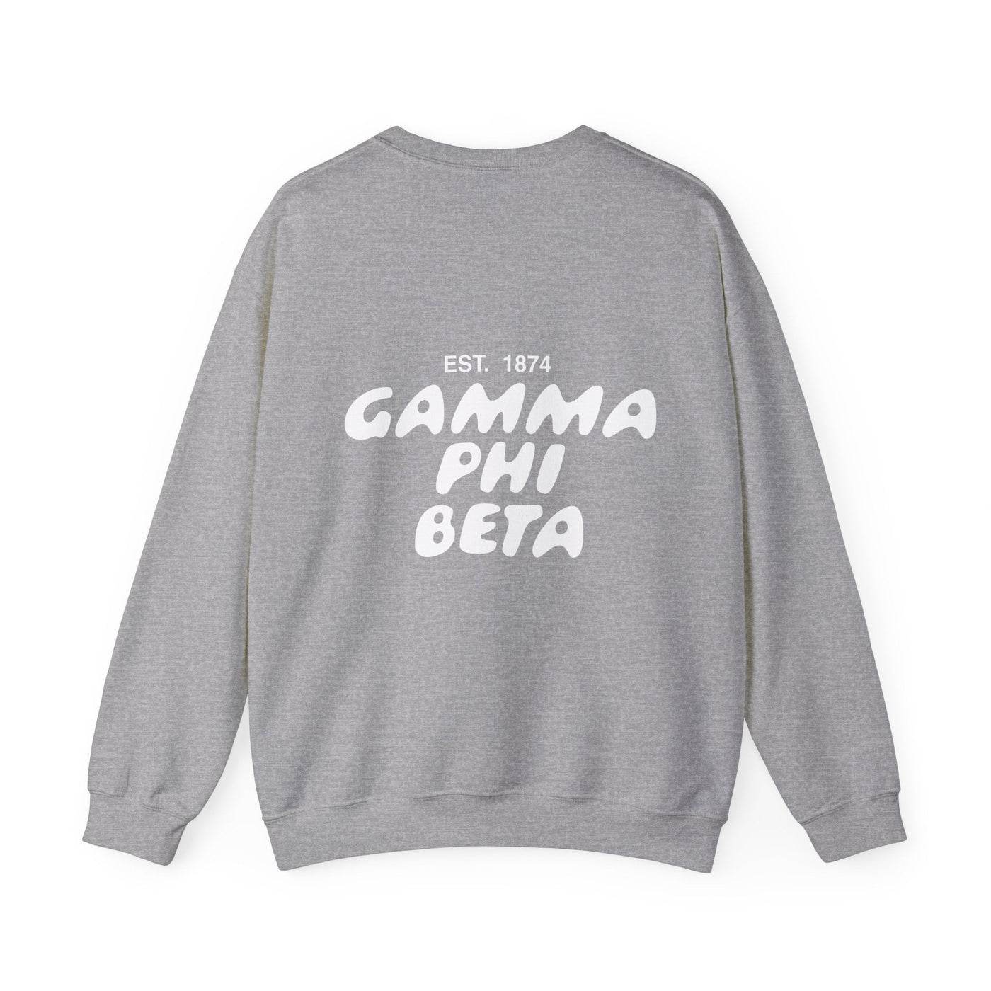 Gamma Phi Beta Bubble Font Sorority Crewneck Sweatshirt | Gamma Phi GPhi Trendy Sweatshirt | Big Little Gift | Recruitment Gift