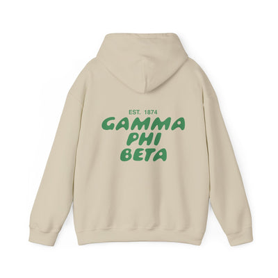 Gamma Phi Beta Bubble Font Sorority Hoodie | Gamma Phi Trendy Sweatshirt | Big Little Gift | Recruitment Gift