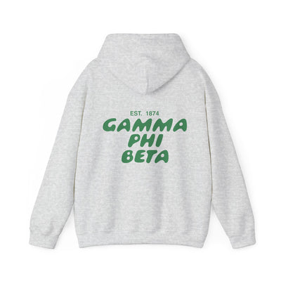 Gamma Phi Beta Bubble Font Sorority Hoodie | Gamma Phi Trendy Sweatshirt | Big Little Gift | Recruitment Gift