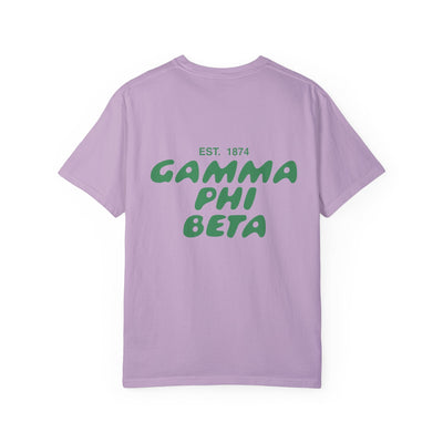 Gamma Phi Beta Bubble Letter T-Shirt | GPhi Trendy College Greek Custom Oversized Shirt | Big Little Sorority T Shirt Gift