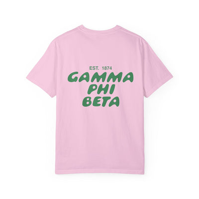 Gamma Phi Beta Bubble Letter T-Shirt | GPhi Trendy College Greek Custom Oversized Shirt | Big Little Sorority T Shirt Gift