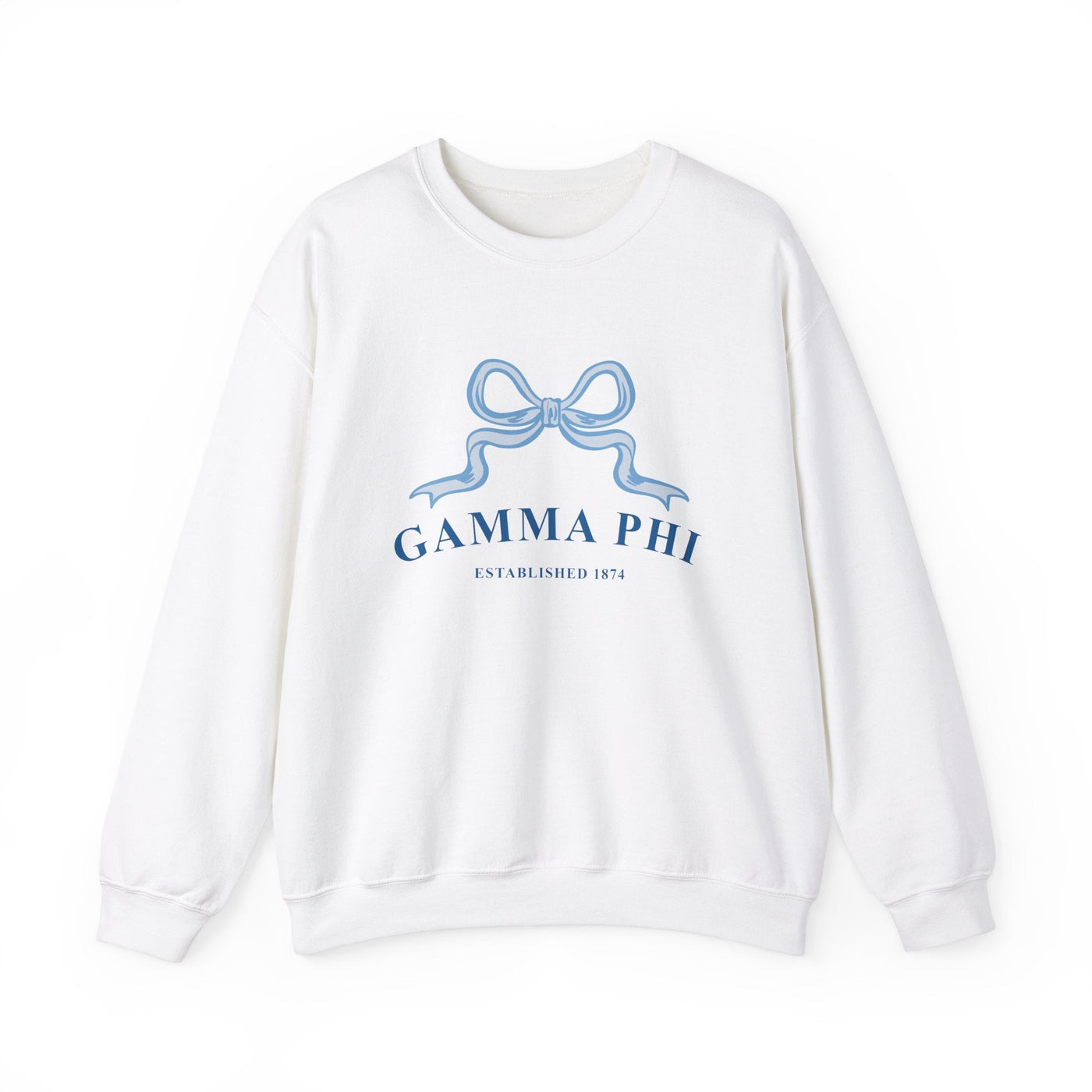 Gamma Phi Beta Ribbon Sorority Crewneck | GPhi Trendy Sweatshirt Big Little Recruitment Gift