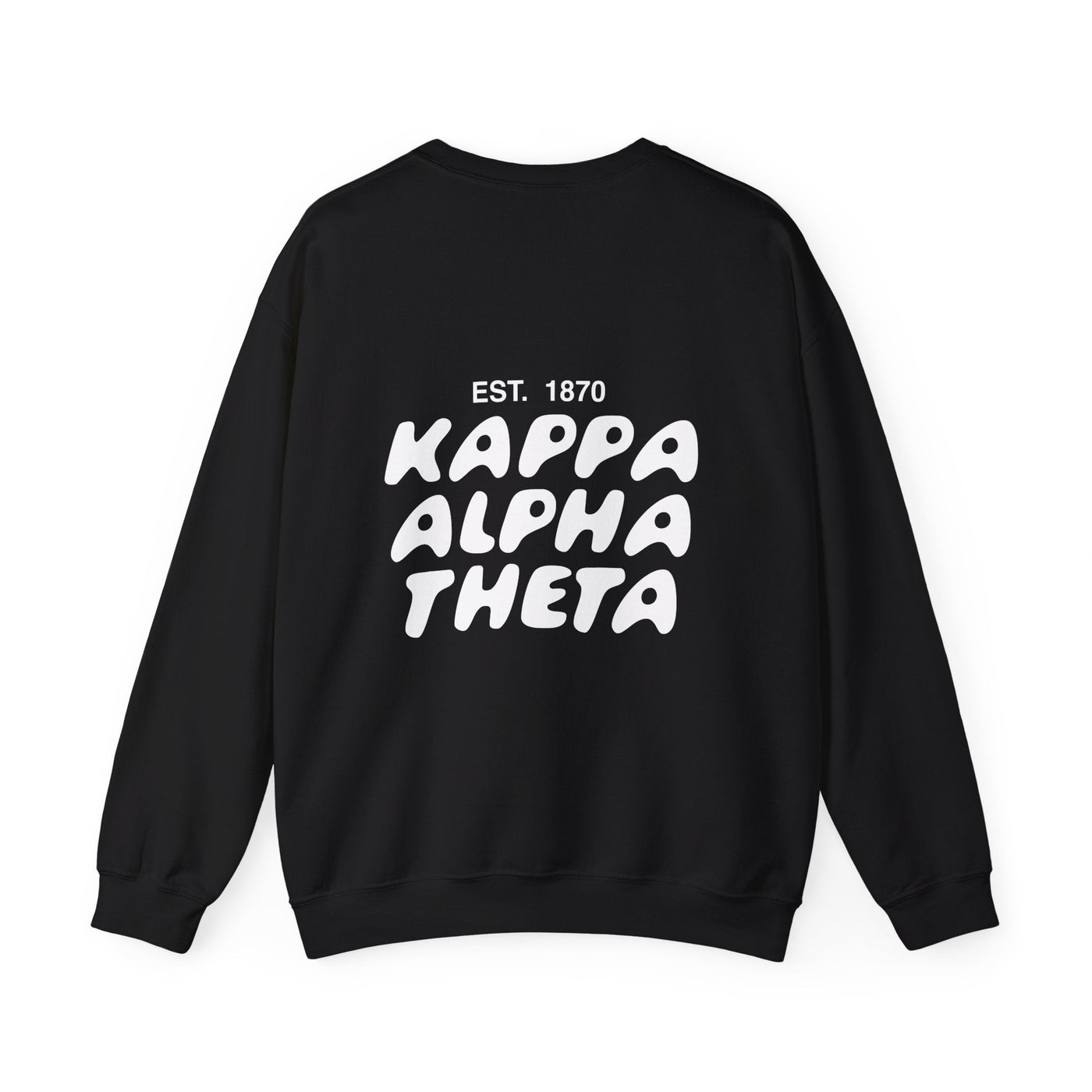 Kappa Alpha Theta Bubble Font Sorority Crewneck Sweatshirt | Theta Trendy Sweatshirt | Big Little Gift | Recruitment Gift