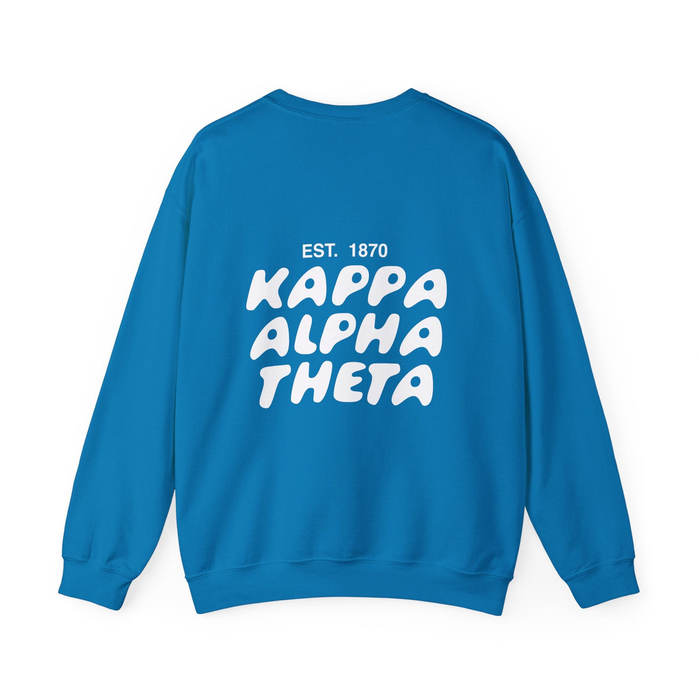 Kappa Alpha Theta Bubble Font Sorority Crewneck Sweatshirt | Theta Trendy Sweatshirt | Big Little Gift | Recruitment Gift