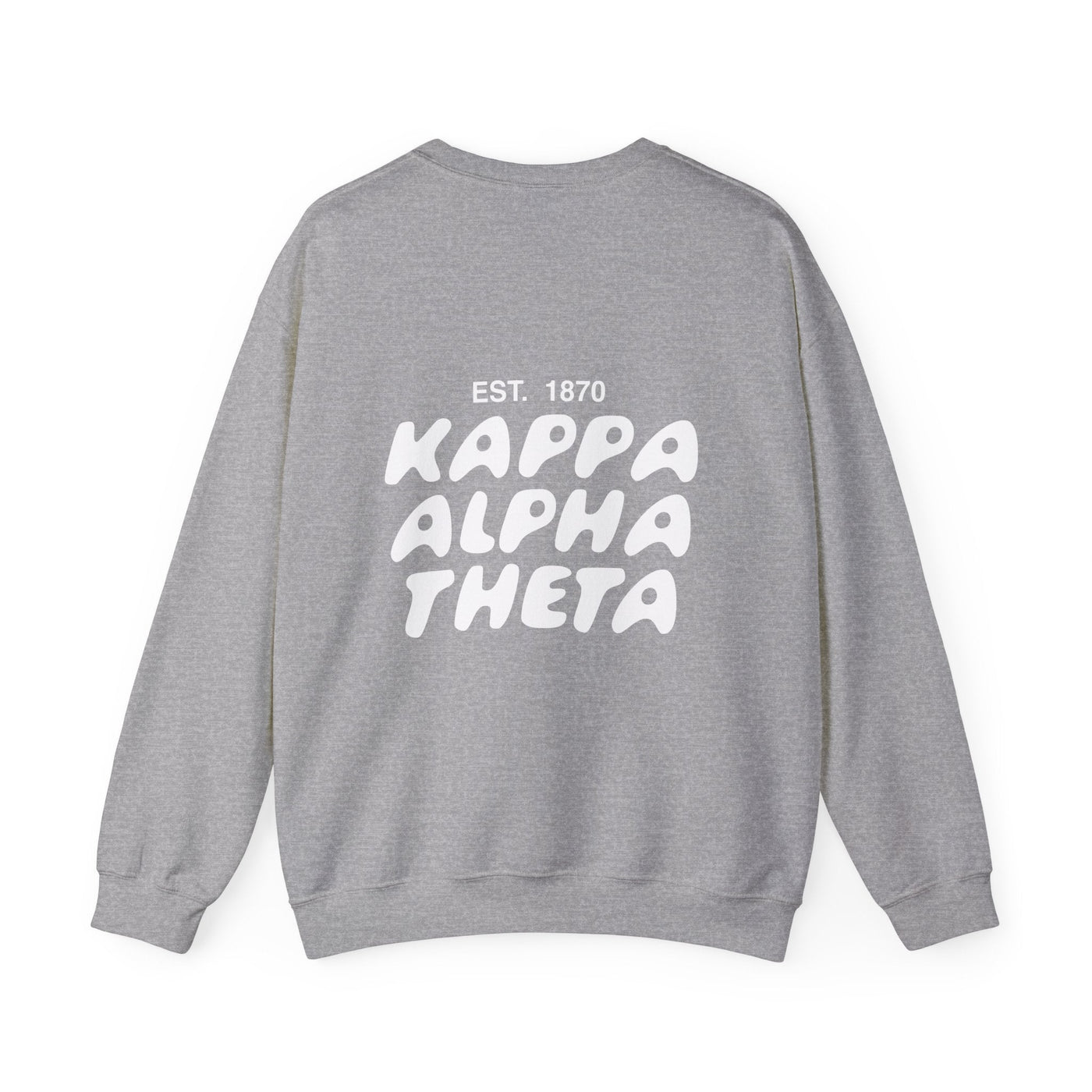 Kappa Alpha Theta Bubble Font Sorority Crewneck Sweatshirt | Theta Trendy Sweatshirt | Big Little Gift | Recruitment Gift