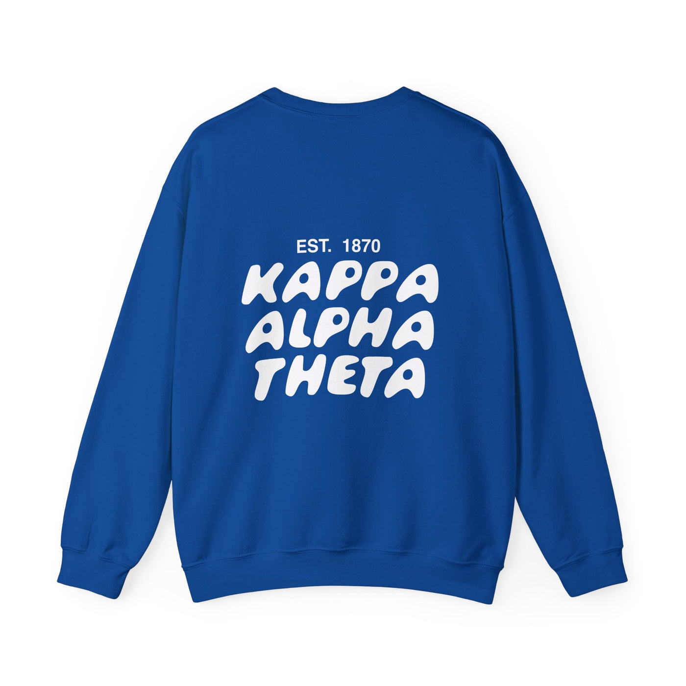 Kappa Alpha Theta Bubble Font Sorority Crewneck Sweatshirt | Theta Trendy Sweatshirt | Big Little Gift | Recruitment Gift