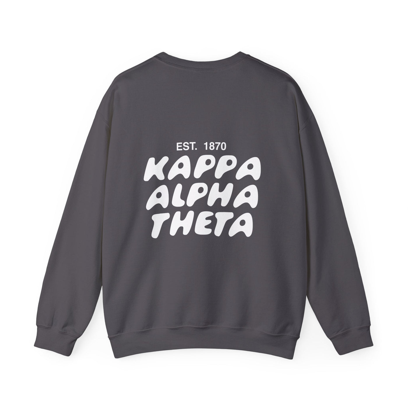 Kappa Alpha Theta Bubble Font Sorority Crewneck Sweatshirt | Theta Trendy Sweatshirt | Big Little Gift | Recruitment Gift