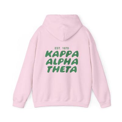 Kappa Alpha Theta Bubble Font Sorority Hoodie | Theta Trendy Sweatshirt | Big Little Gift | Recruitment Gift