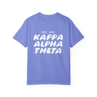 Kappa Alpha Theta Bubble Letter T-Shirt | Theta Trendy College Greek Custom Oversized Shirt | Big Little Sorority T Shirt Gift