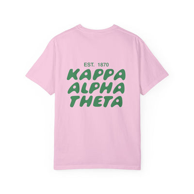 Kappa Alpha Theta Bubble Letter T-Shirt | Theta Trendy College Greek Custom Oversized Shirt | Big Little Sorority T Shirt Gift