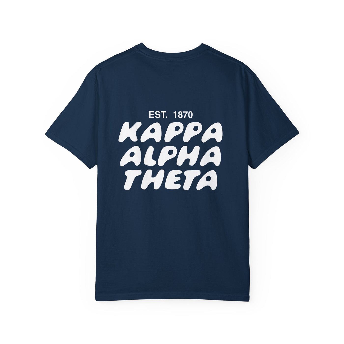 Kappa Alpha Theta Bubble Letter T-Shirt | Theta Trendy College Greek Custom Oversized Shirt | Big Little Sorority T Shirt Gift